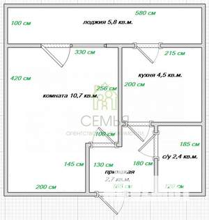 1-к квартира, вторичка, 21м2, 1/6 этаж