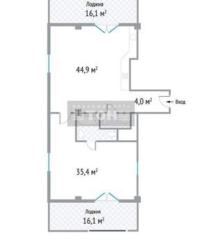 1-к квартира, вторичка, 131м2, 4/6 этаж