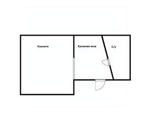 Студия квартира, вторичка, 15м2, -1/5 этаж