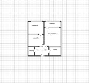 1-к квартира, вторичка, 55м2, 2/7 этаж