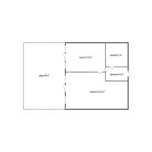 1-к квартира, вторичка, 40м2, 1/4 этаж