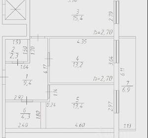 2-к квартира, вторичка, 58м2, 2/6 этаж