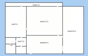 2-к квартира, вторичка, 57м2, 16/16 этаж
