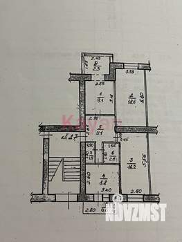 3-к квартира, вторичка, 66м2, 1/5 этаж