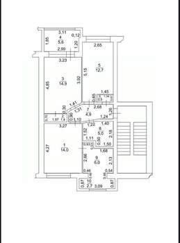 3-к квартира, вторичка, 65м2, 3/5 этаж
