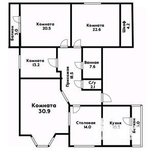 4-к квартира, вторичка, 140м2, 3/4 этаж