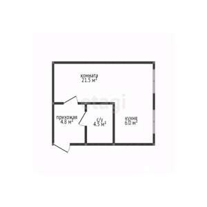 1-к квартира, вторичка, 37м2, 5/5 этаж