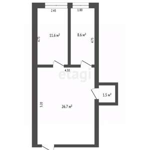 2-к квартира, вторичка, 22м2, 5/5 этаж