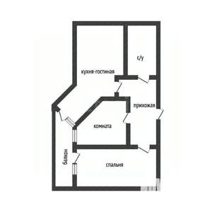 2-к квартира, вторичка, 56м2, 7/7 этаж