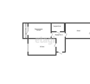 2-к квартира, вторичка, 70м2, 4/7 этаж