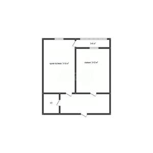 1-к квартира, вторичка, 43м2, 1/8 этаж