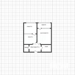 2-к квартира, вторичка, 55м2, 2/7 этаж
