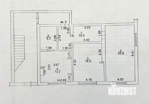 2-к квартира, вторичка, 72м2, 1/5 этаж