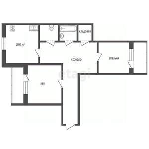 2-к квартира, вторичка, 49м2, 4/5 этаж