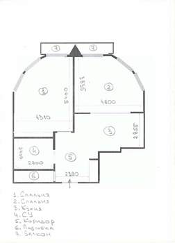 2-к квартира, вторичка, 74м2, 2/8 этаж