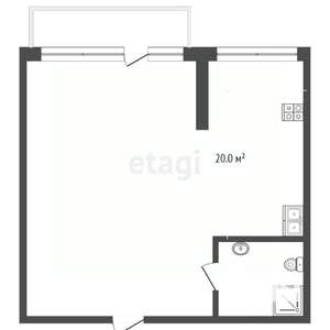 Студия квартира, вторичка, 40м2, 7/11 этаж