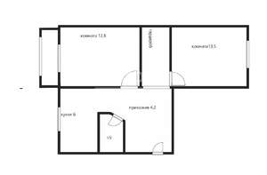 2-к квартира, вторичка, 42м2, 4/5 этаж