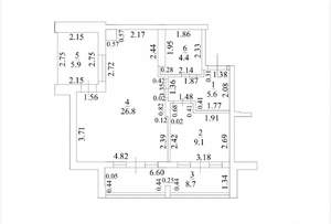 1-к квартира, вторичка, 65м2, 7/8 этаж