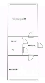 1-к квартира, вторичка, 56м2, 5/5 этаж