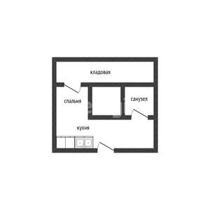 Студия квартира, вторичка, 17м2, 1/7 этаж