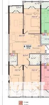 3-к квартира, вторичка, 113м2, 2/6 этаж