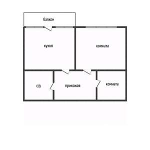 1-к квартира, вторичка, 48м2, 4/6 этаж