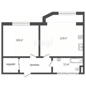 1-к квартира, вторичка, 44м2, 4/10 этаж
