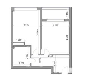 1-к квартира, вторичка, 52м2, 6/7 этаж