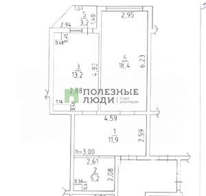 2-к квартира, вторичка, 49м2, 2/11 этаж
