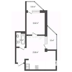 1-к квартира, вторичка, 44м2, 3/7 этаж