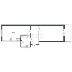 1-к квартира, вторичка, 47м2, 3/7 этаж