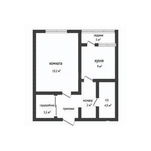 1-к квартира, вторичка, 41м2, 6/9 этаж