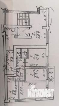 3-к квартира, вторичка, 55м2, 9/9 этаж