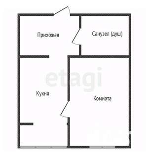 1-к квартира, вторичка, 31м2, 2/4 этаж