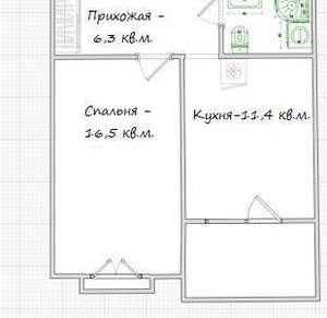 1-к квартира, вторичка, 38м2, 2/8 этаж