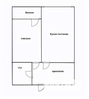 1-к квартира, вторичка, 54м2, 4/6 этаж