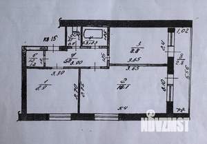 2-к квартира, вторичка, 44м2, 1/2 этаж