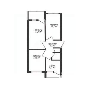 3-к квартира, вторичка, 60м2, 3/5 этаж