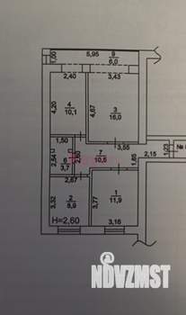 3-к квартира, вторичка, 67м2, 2/9 этаж