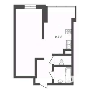 1-к квартира, вторичка, 40м2, 13/16 этаж