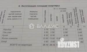 1-к квартира, вторичка, 28м2, 1/2 этаж