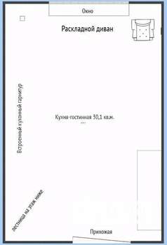 2-к квартира, вторичка, 31м2, 1/4 этаж