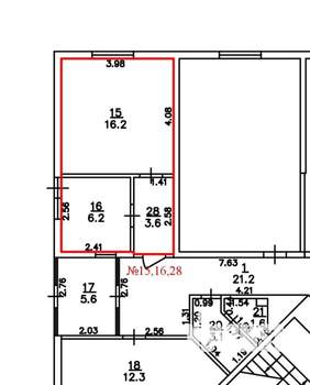 1-к квартира, вторичка, 31м2, 1/17 этаж