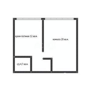 1-к квартира, вторичка, 37м2, 5/7 этаж