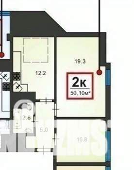 2-к квартира, вторичка, 50м2, 8/8 этаж