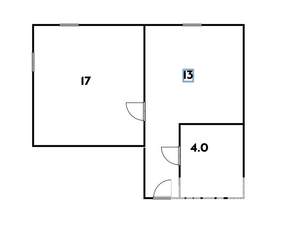 1-к квартира, вторичка, 34м2, 1/6 этаж