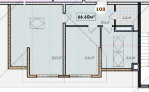 2-к квартира, вторичка, 67м2, 6/6 этаж