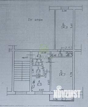2-к квартира, вторичка, 45м2, 4/5 этаж
