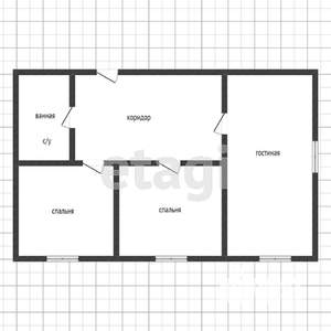 3-к квартира, вторичка, 85м2, 2/2 этаж
