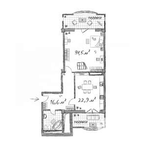 1-к квартира, вторичка, 109м2, 4/5 этаж